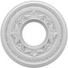 Ekena Millwork Baltimore Thermoformed PVC Ceiling Medallion (Fits Canopies up to 4 1/4"), 10"OD x 3 1/2"ID x 3/4"P CMP10BA